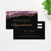 Terminkarte für Dunkelmauve und Gold (Schreibtisch)