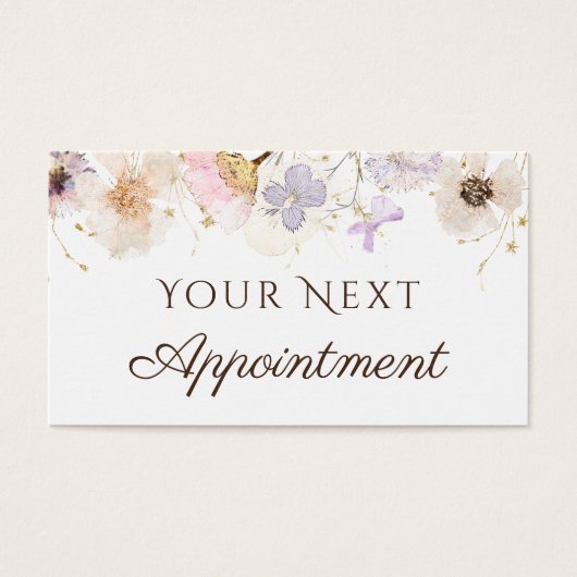 Terminkarte für getrocknete Blume (Vorderseite)