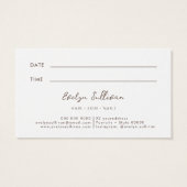 Terminkarte für getrocknete Blume (Rückseite)