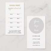 Terminkarte für Gold Zent Style (Vorne/Hinten)