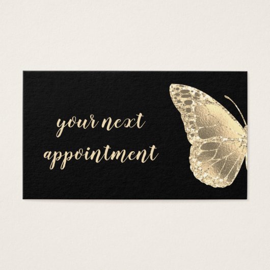 Terminkarte für Goldschmetterlinge (Vorderseite)