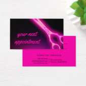 Terminkarte für Neonrosa Schere (Schreibtisch)