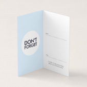 Terminkarte für Wasserhahn Visitenkarten (Innenseite)