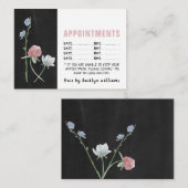 Terminkarte für Wild-Floral-Halbpension Begleitkarte (Vorne/Hinten)