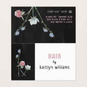 Terminkarte für Wild-Floral-Halbpension Visitenkarten (Außenseite Aufgefaltet)