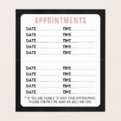 Terminkarte für Wild-Floral-Halbpension Visitenkarten (Innenseite Aufgefaltet)