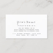 Terminkarte Makeup Artist Black Whisse Lash (Rückseite)