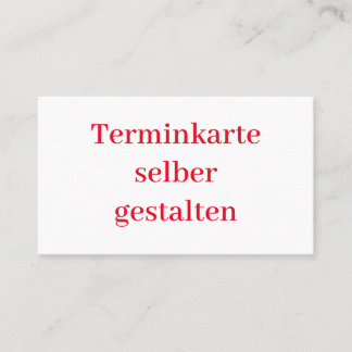 Terminkarte Vorlage
