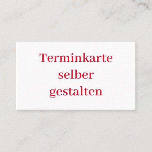 Terminkarte Vorlage (Vorderseite)