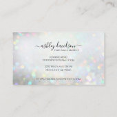 Terminkarten für den White Glitzer Dust Business Terminkarte (Rückseite)