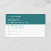 Terminkarten für Haushaltsämter Visitenkarte (Vorderseite)