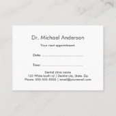 Terminkarten für Zahnärzte - Logo für graue, weiße Terminkarte (Rückseite)