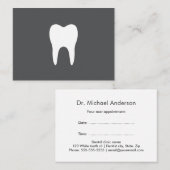 Terminkarten für Zahnärzte - Logo für graue, weiße Terminkarte (Vorne/Hinten)
