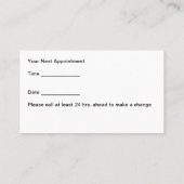 Terminkarten für Zahnarztzentren Visitenkarte (Rückseite)