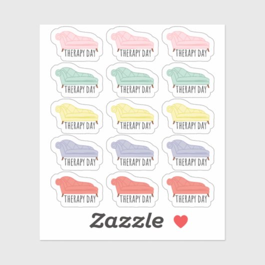 Terminplaner für den Therapietag Erinnerung Kalend Aufkleber (Blatt)