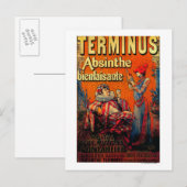 Terminus Absinthe Vintag PosterEurope Postkarte (Vorne/Hinten)