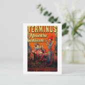 Terminus Absinthe Vintag PosterEurope Postkarte (Stehend Vorderseite)
