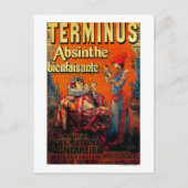 Terminus Absinthe Vintag PosterEurope Postkarte (Vorderseite)