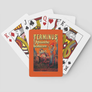 Terminus Absinthe Vintage Poster Europa Spielkarten