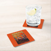 Terminus-Wermut Vintages PosterEurope Rechteckiger Pappuntersetzer (Vor Ort)