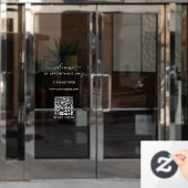 Terminvereinbarung zur Eröffnung der Geschäftszeit Fensteraufkleber (Büro Tür)