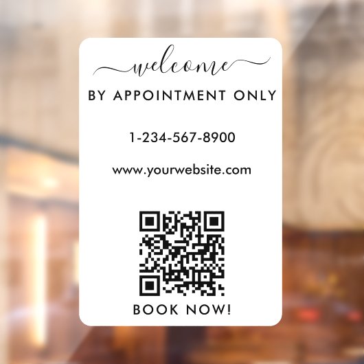 Terminvereinbarung zur Eröffnung der Geschäftszeit Fensteraufkleber (Blatt 2)