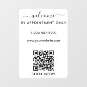 Terminvereinbarung zur Eröffnung der Geschäftszeit Fensteraufkleber (Blatt)