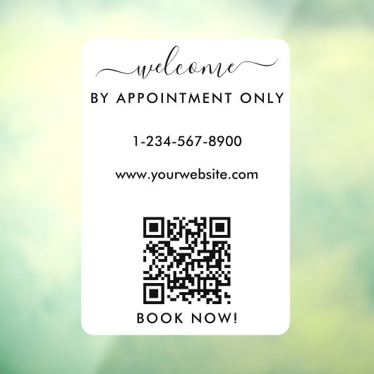 Terminvereinbarung zur Eröffnung der Geschäftszeit Fensteraufkleber (Blatt 3)