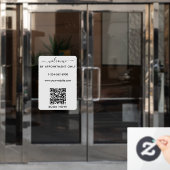 Terminvereinbarung zur Eröffnung der Geschäftszeit Fensteraufkleber (Büro Tür)