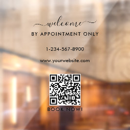 Terminvereinbarung zur Eröffnung der Geschäftszeit Fensteraufkleber