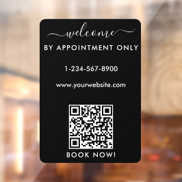 Terminvereinbarung zur Eröffnung der Geschäftszeit Fensteraufkleber