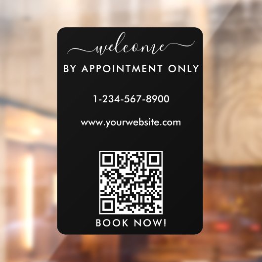 Terminvereinbarung zur Eröffnung der Geschäftszeit Fensteraufkleber (Blatt 2)