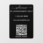 Terminvereinbarung zur Eröffnung der Geschäftszeit Fensteraufkleber (Blatt)