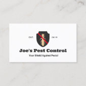 Termite Pest Kontrolle Schild Logo Visitenkarte (Vorderseite)