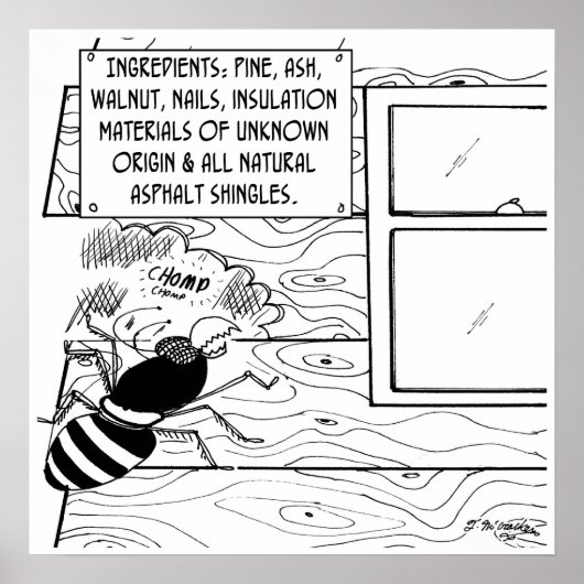 Termite Reads Liste der Inhaltsstoffe Poster (Vorne)