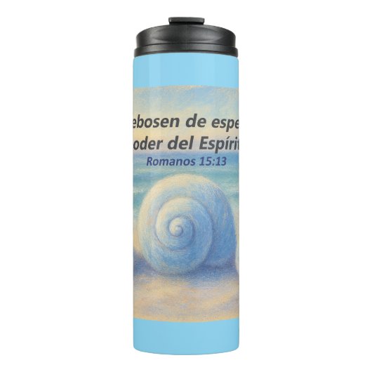 Termo caracolas de Mar con Versículo Romanos Thermosbecher (Vorderseite)
