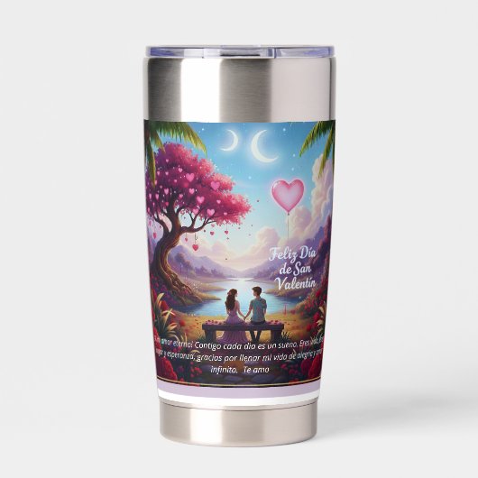 Termo de acero inoxidable para San Valentin Thermobecher (Vorderseite)