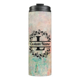 Termo L Floral Monogram Letter Thermosbecher
