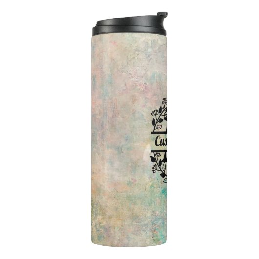 Termo M Floral Monogram Letter Thermosbecher (Nach links gedreht)