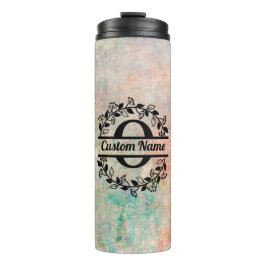 Termo O Floral Monogram Letter Thermosbecher