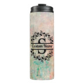 Termo S Floral Monogram Letter Thermosbecher (Vorderseite)