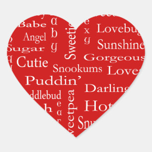 Terms Of Endearment by Shirley Taylor Herz-Aufkleber