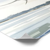 Tern, die über die Bucht fliegen Poster (Ecke)