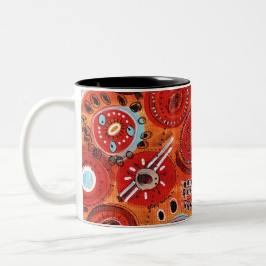 Terra Abstrakt Zwei-Tone-Kaffee-Tasse Zweifarbige Tasse (Links)