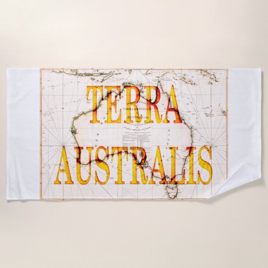Terra Australis Karte 1814 Strandtuch (Vorderseite)