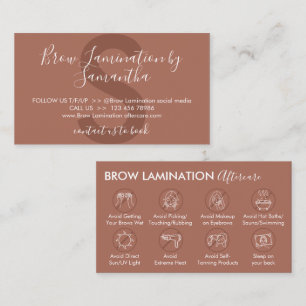 Terra-Brauen-Lamination-Nachbehandlungsberatung An Visitenkarte