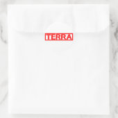 Terra Briefmarke Runder Aufkleber (Tasche)