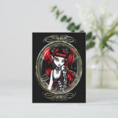Terra Cameo Red Tattooed Fairy Postcard Postkarte (Stehend Vorderseite)