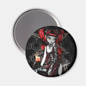 "Terra" Candle Light Tattoo Fairy Art Magnet (Vorderseite/Rückseite)