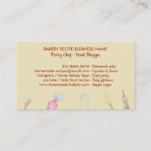 Terra Cook Koch Watercolor Backutensität Bäckerei Visitenkarte (Rückseite)